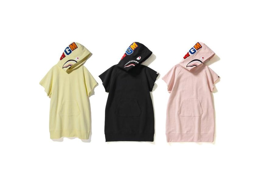 bape a bathing ape hoodie one piece womens exclusive yellow black pastel pink