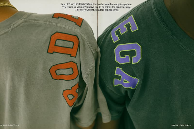 Bodega Spring/Summer 2018 Delivery 1 Lookbook Logo T-Shirts Grey Green