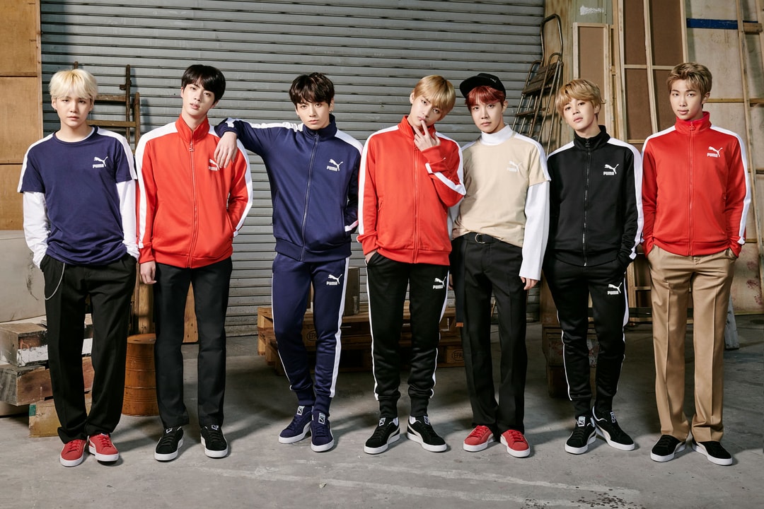 BTS x PUMA Launch Sportswear Collection, PUMA vikky Sport Vita och  salviagröna sneakers