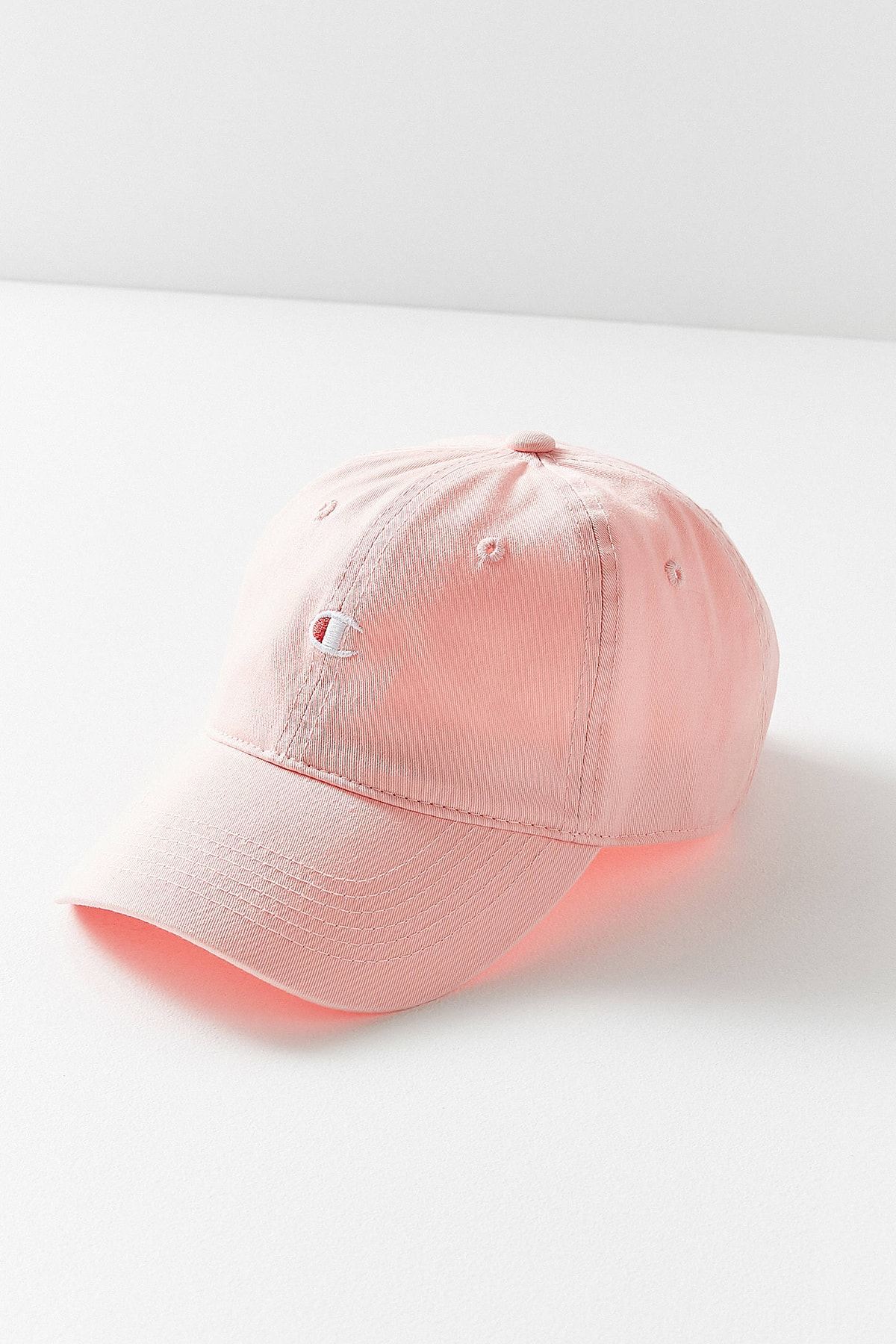 Champion Urban Outfitters Washed Twill Baseball Hat Cap Pink Logo