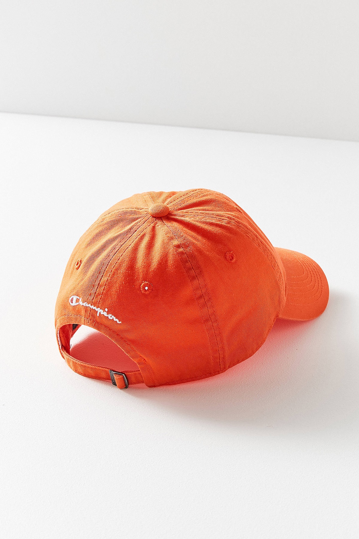 Champion Urban Outfitters Washed Twill Baseball Hat Cap Orange Logo