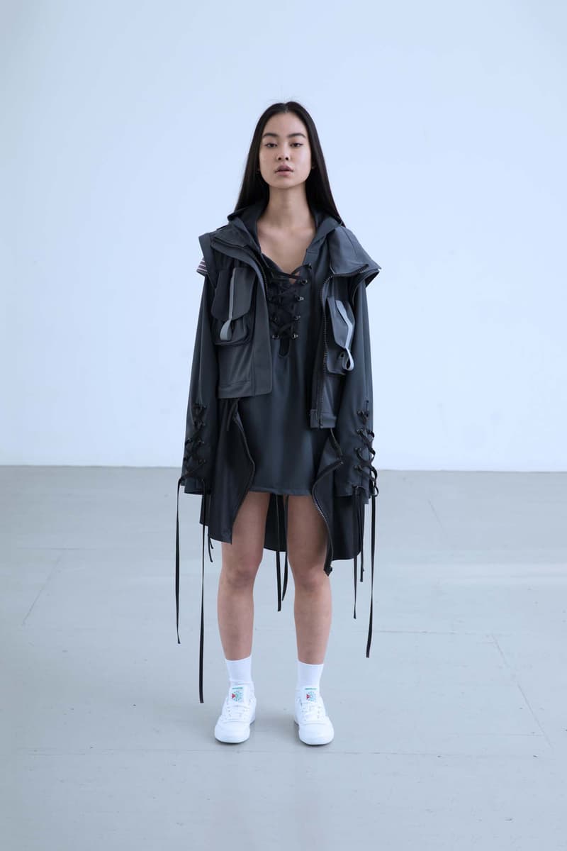 Charli Cohen Fall/Winter 2018 Collection Lookbook Convertible Parka Grey Black