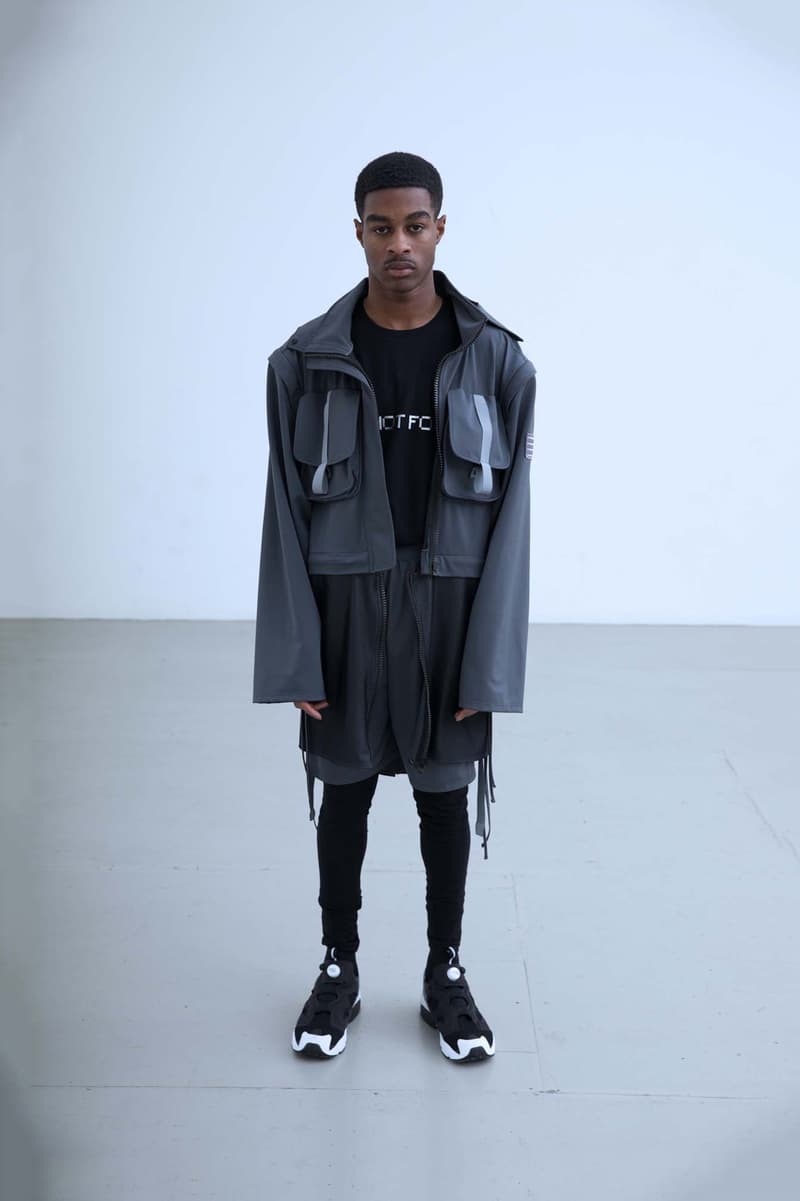 Charli Cohen Fall/Winter 2018 Collection Lookbook Convertible Parka Pants Grey Black