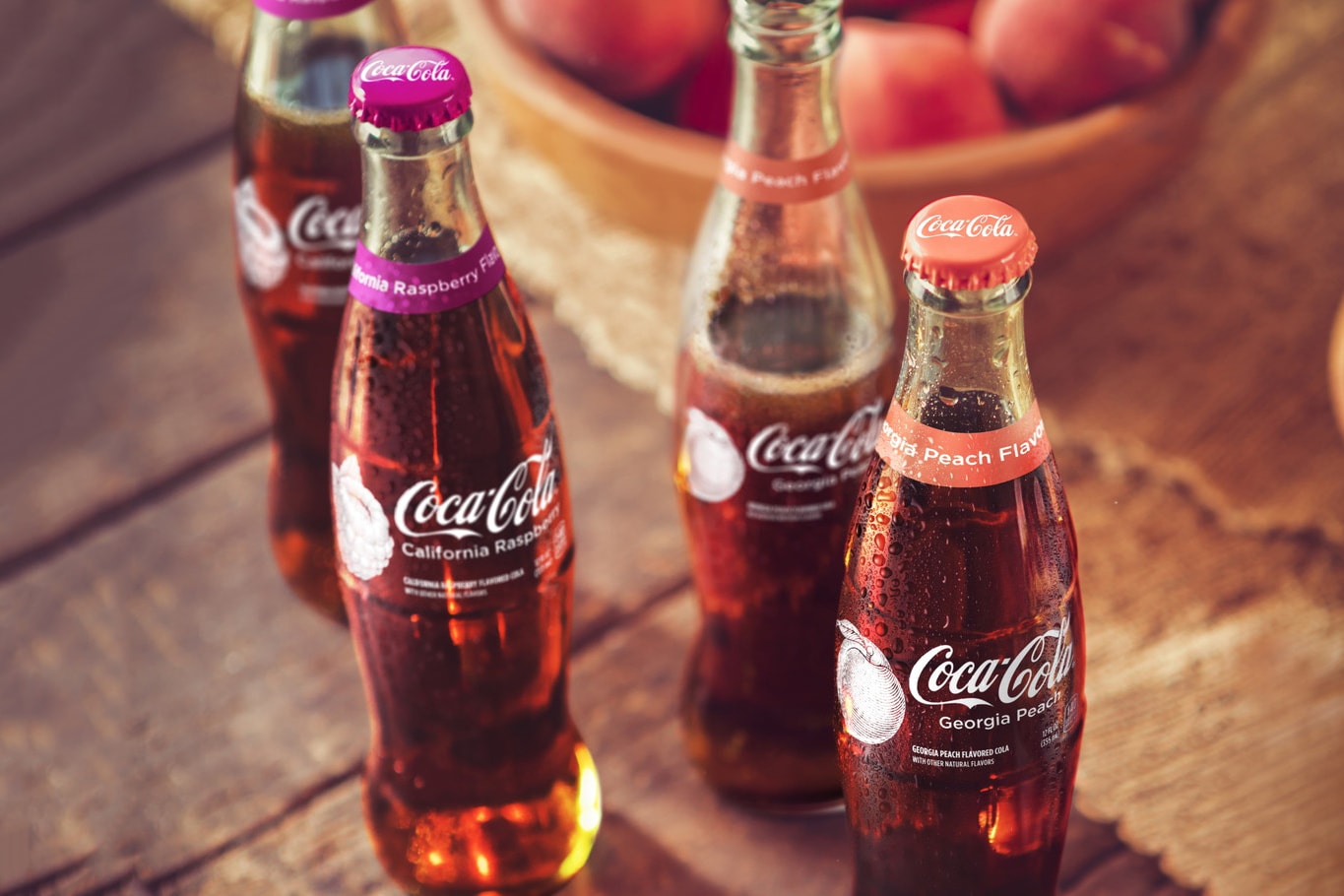 Coca-Cola California Raspberry Georgia Peach Flavor Sodas