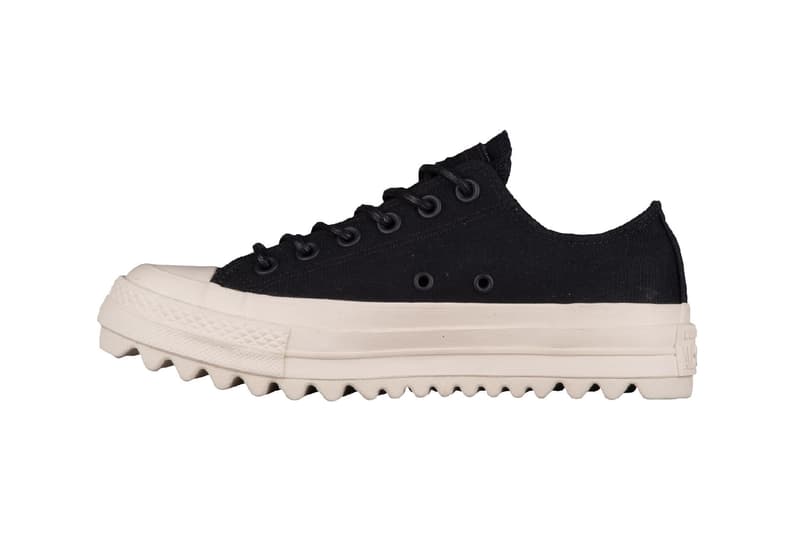 Converse Chuck Taylor All Star Lift Ripple Ox low top hi natural cream off white black canvas jagged sole platform where to buy minimal sneakers