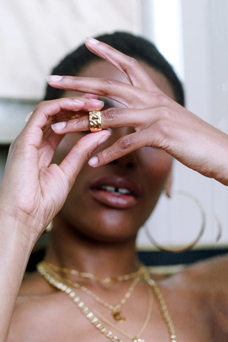 Cuchara Jewelry Spring/Summer 2018 Lookbook Ring Chain Necklaces Hoop Earrings Gold