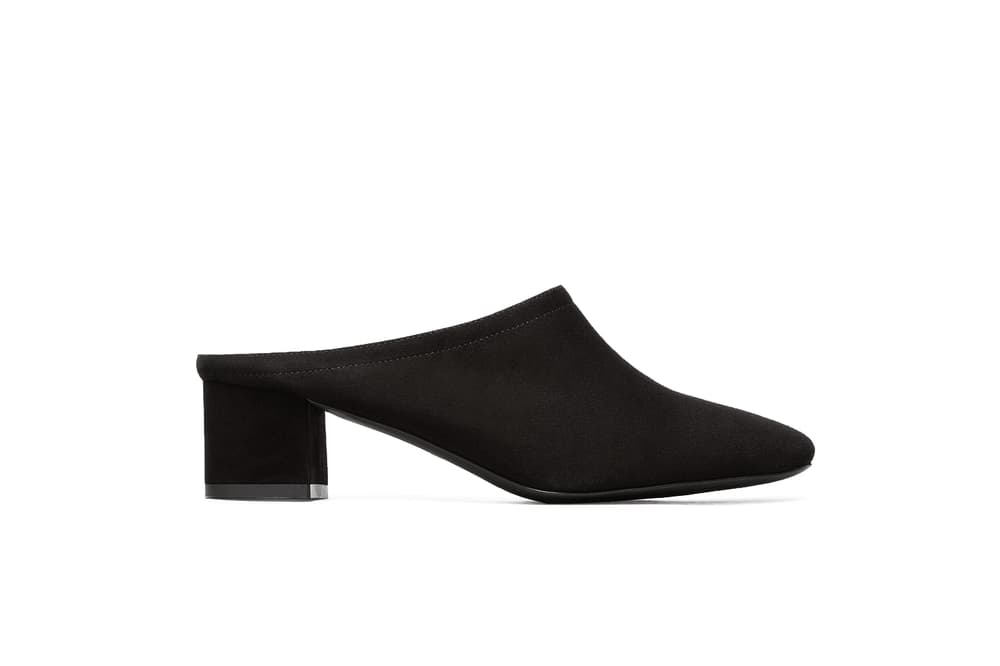 Everlane Everyday Suede Leather Heeled Mules Shoes Footwear Mustard Olive Black Grey Taupe