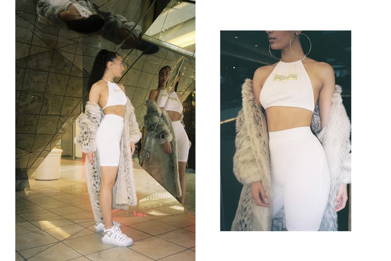 Frankie Collective Reworked Supreme Drop Halter Neck Bralette Crop Top Bandeau Logo Tube Dress Off Shoulder Bike Shorts Underwear Black White Red Sara Gourlay Yeezy Kim Kardashian