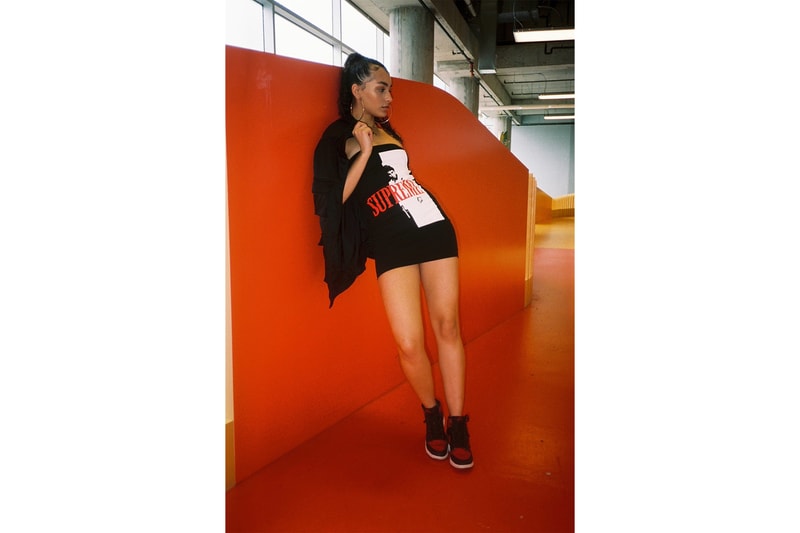 Frankie Collective Reworked Supreme Drop Halter Neck Bralette Crop Top Bandeau Logo Tube Dress Off Shoulder Bike Shorts Underwear Black White Red Sara Gourlay Yeezy Kim Kardashian