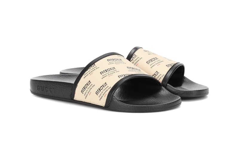 Gucci All-Over Logo Print Slides SS18 Spring Summer 2018 sandals slip on faded women's mens unisex where to buy mytheresa.com