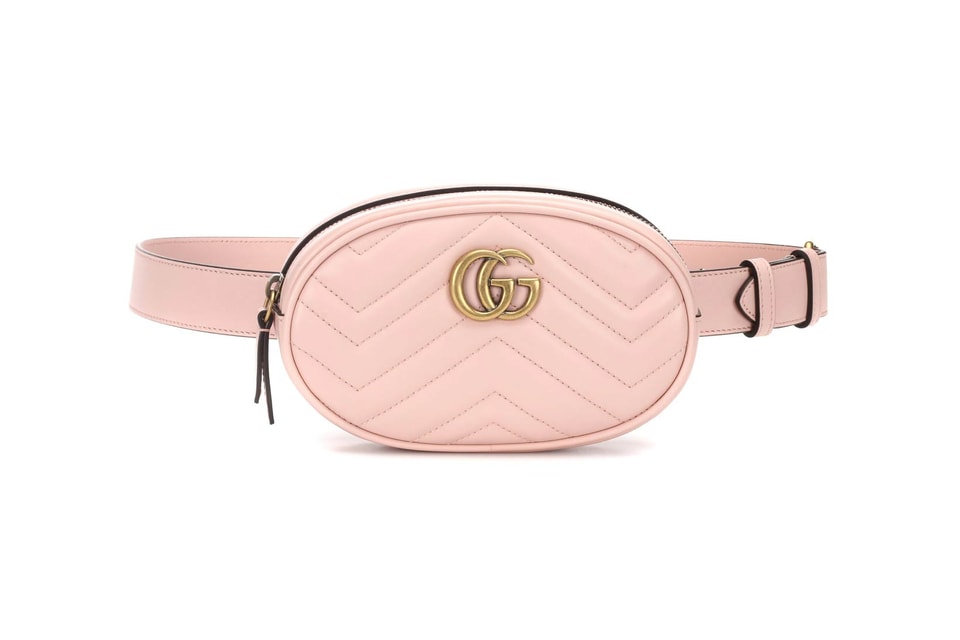 Gucci GG Marmont Leather Belt Bag Pink | Hypebae