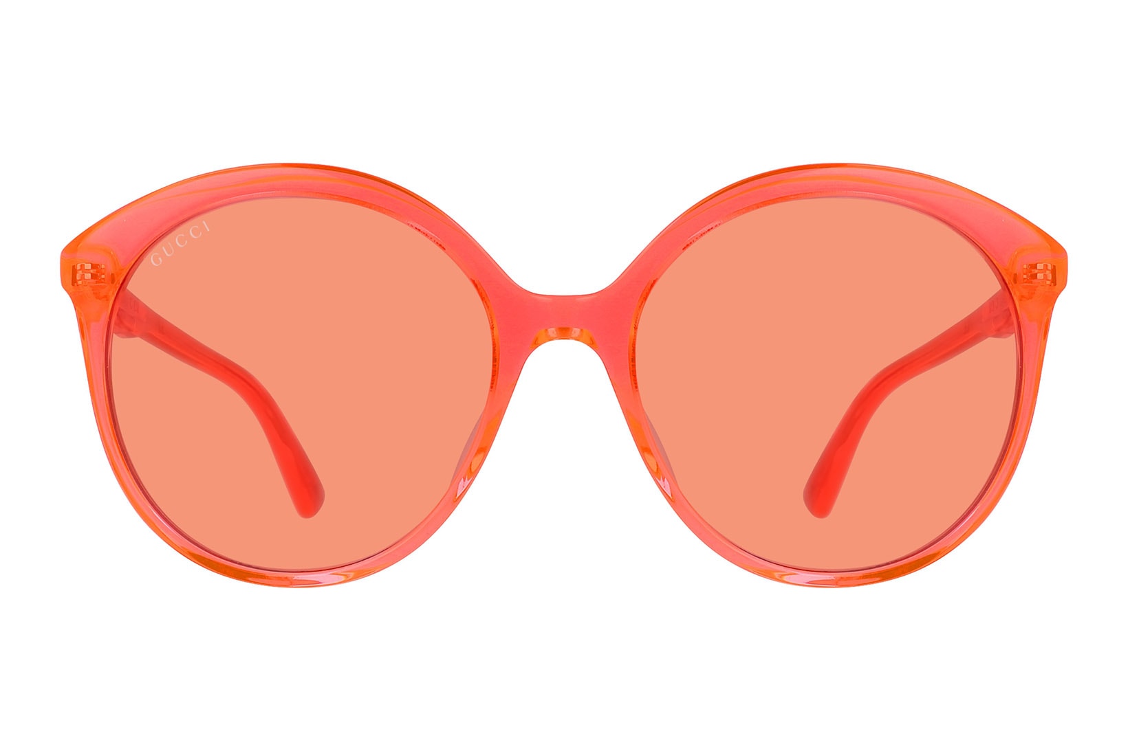 Gucci Monocolor Translucent Retro Sunglasses Vibrant '80s Pink Blue Oversized Where to Buy
