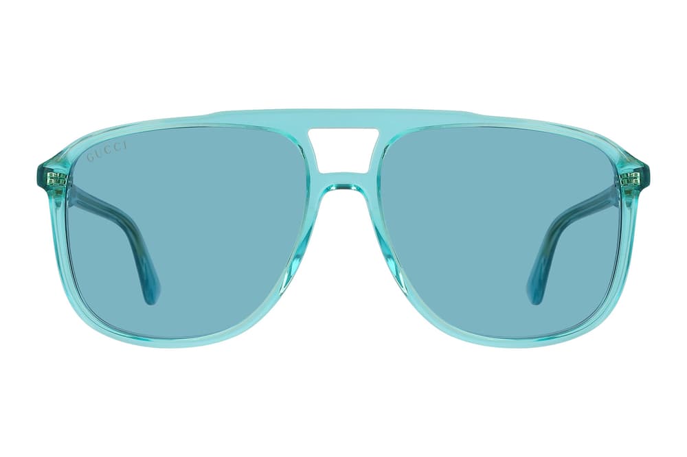 Gucci Monocolor Translucent Retro Sunglasses Vibrant '80s Pink Blue Oversized Where to Buy