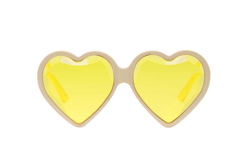 Gucci Yellow Heart-Shaped Sunglasses Alessandro Michele Shades Eyewear Accessories