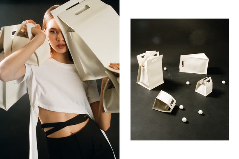 Helmut Lang Spring Summer 2018 HBX Editorial White Shopping Bag