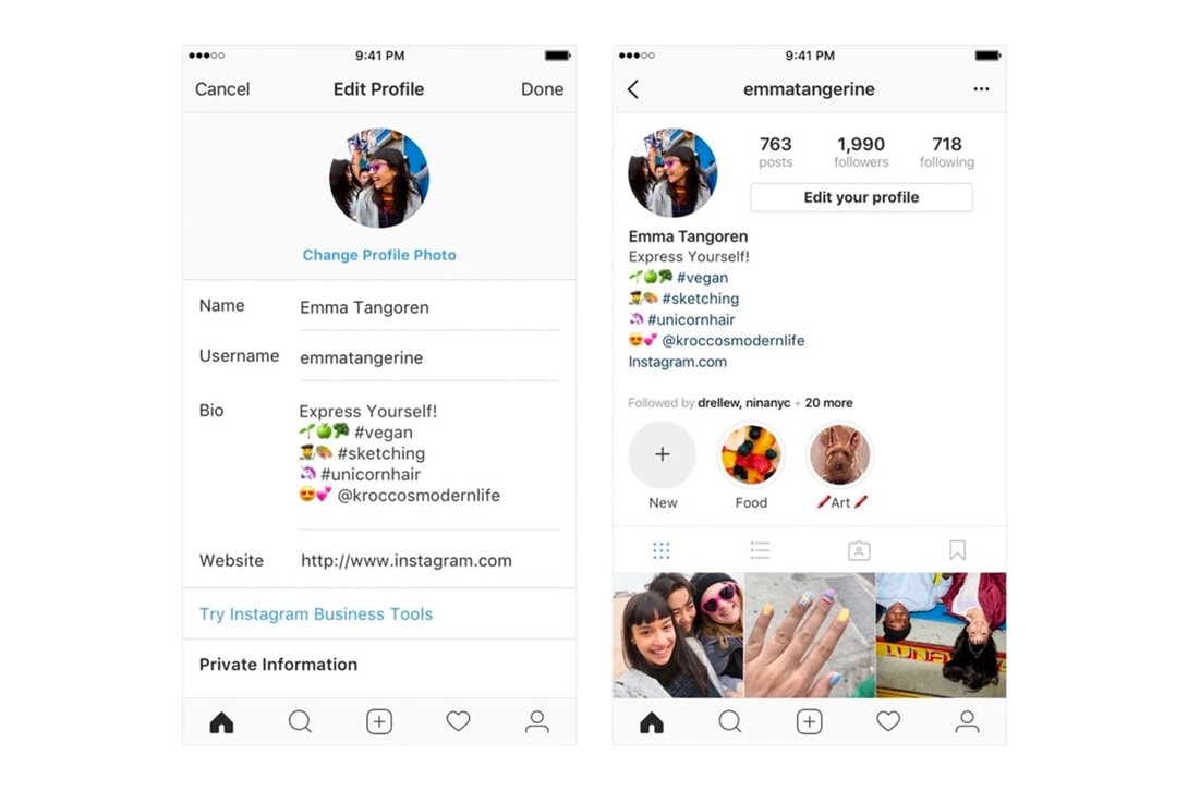Instagram New Hashtags and Links in Bio Feature Description Biography Social Media