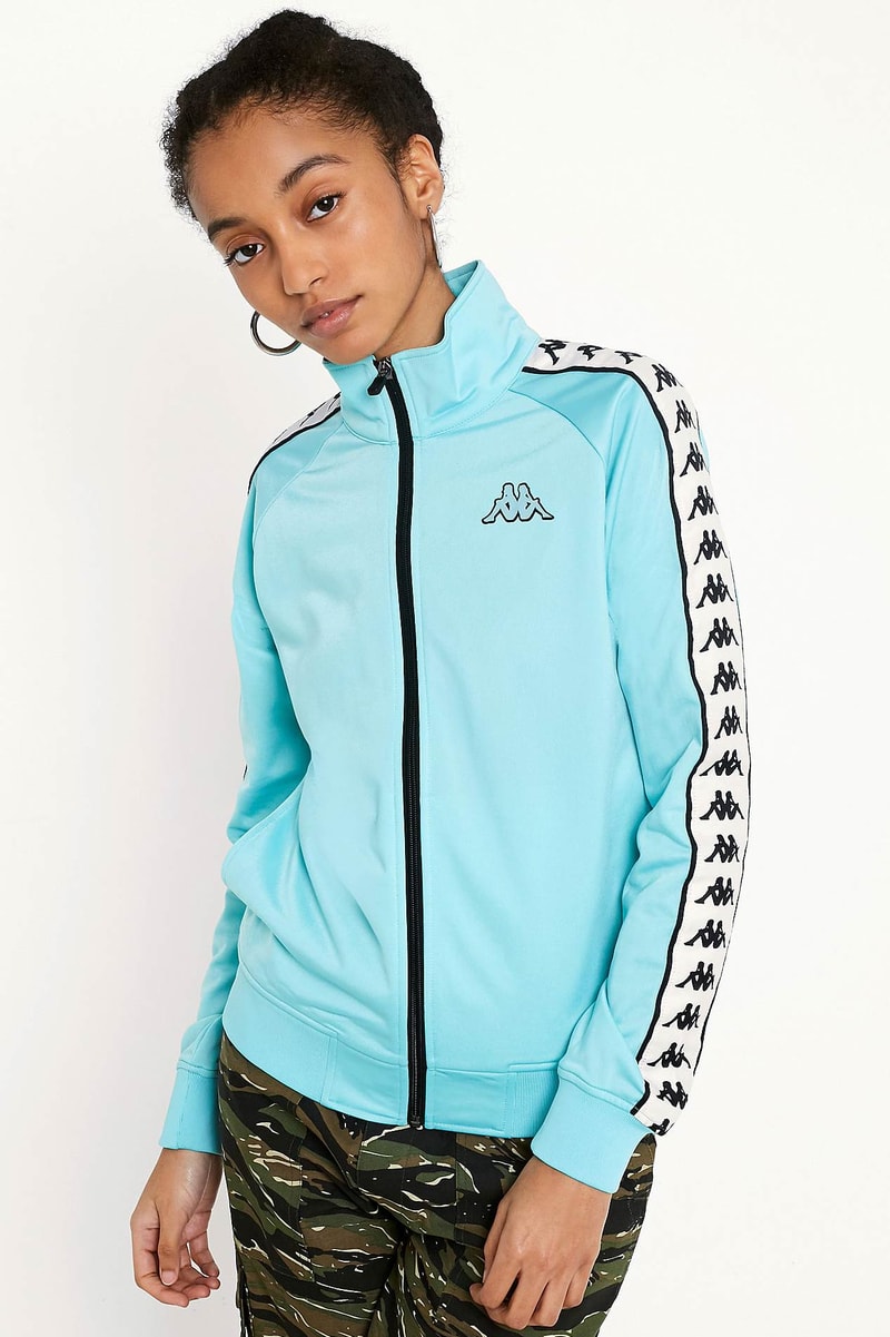 Kappa Track Jacket and Popper Pants in Turquoise