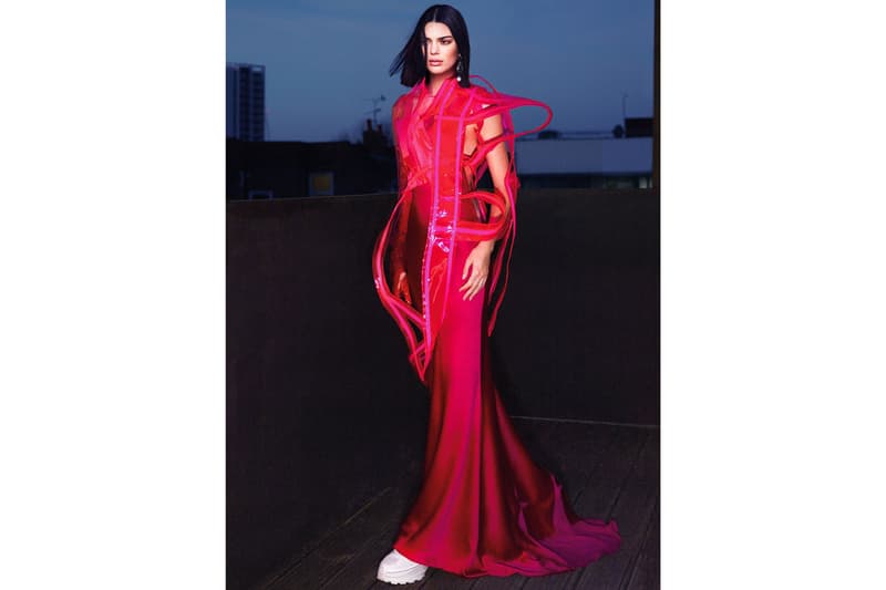 Kendall Jenner Vogue April 2018 Cover Maison Margiela Dress Sneakers