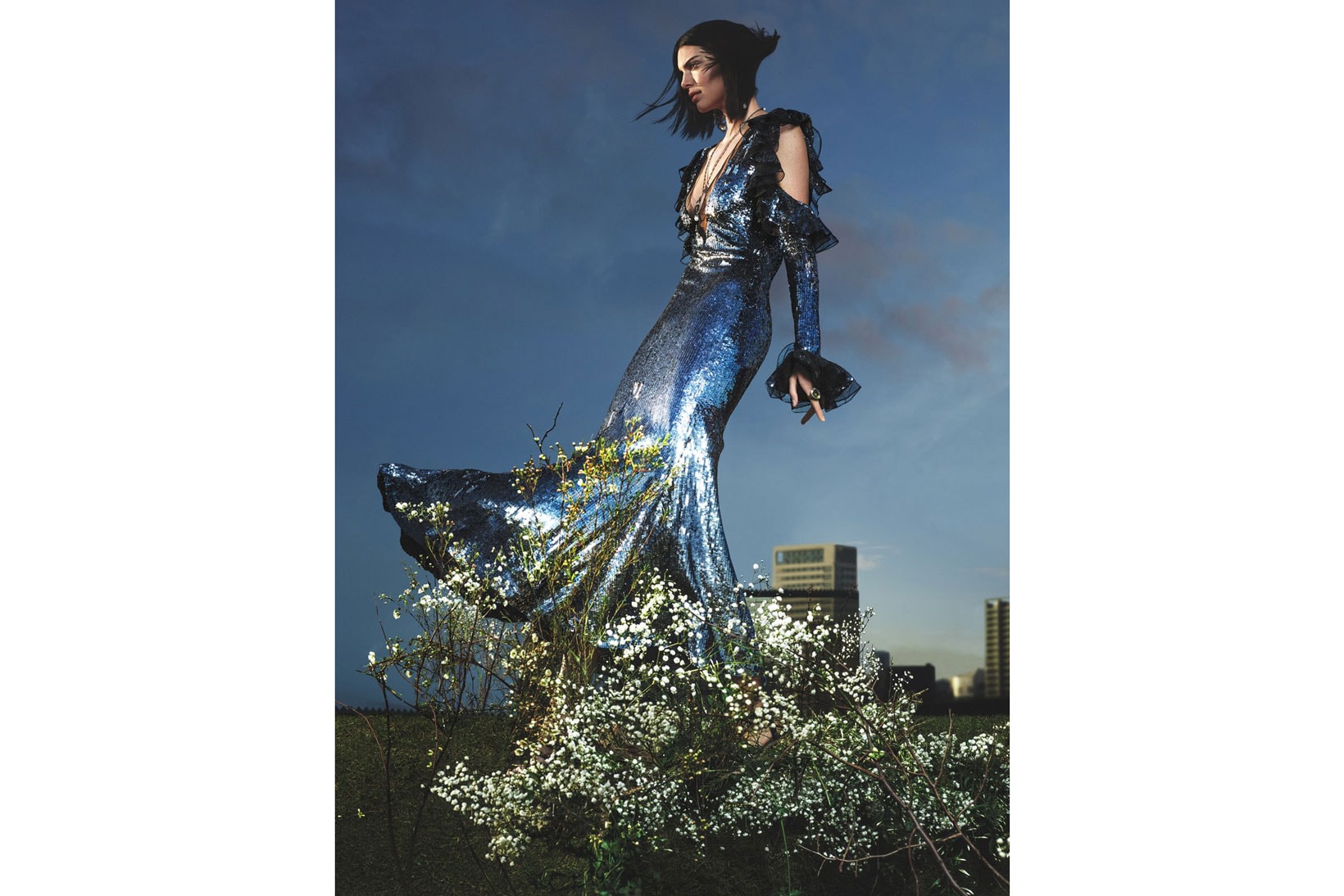 Kylie Jenner models vintage-inspired Gucci dress for Vogue spread