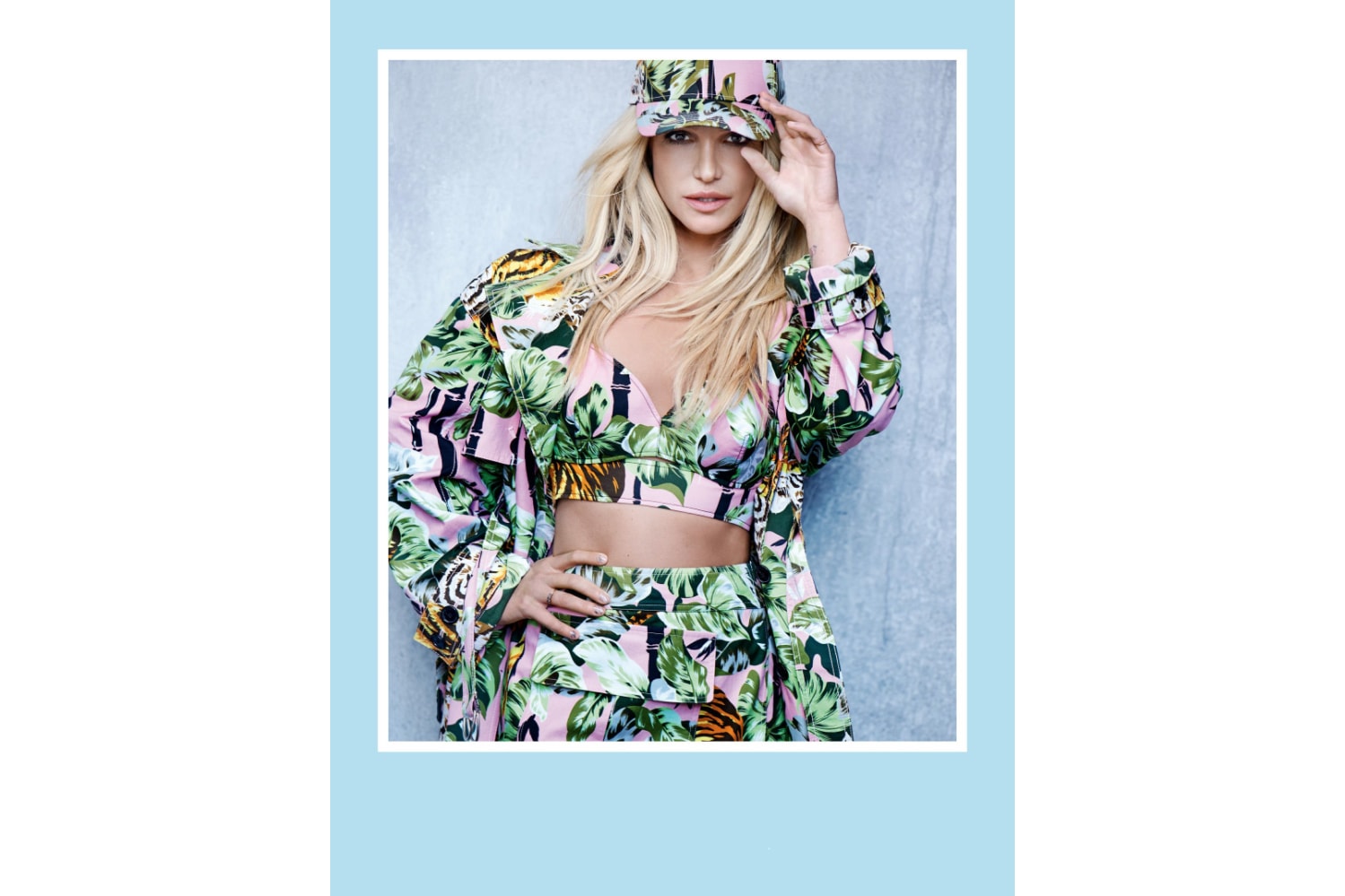 Britney Spears KENZO La Collection Memento N°2 Campaign Bustier Blazer Hat Floral