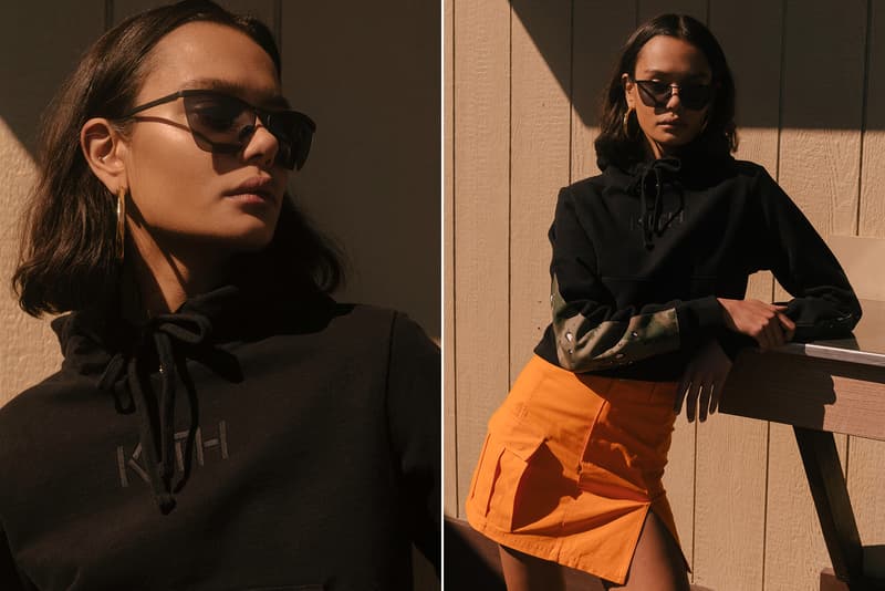 KITH Military Collection Lookbook Hoodie Jaclyn Skirt Black Orange