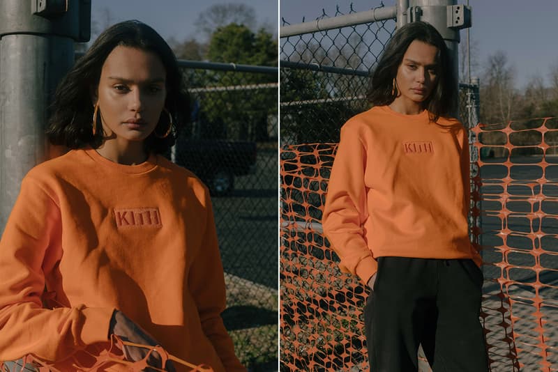 KITH Military Collection Lookbook Patch Sweatshirt Orange