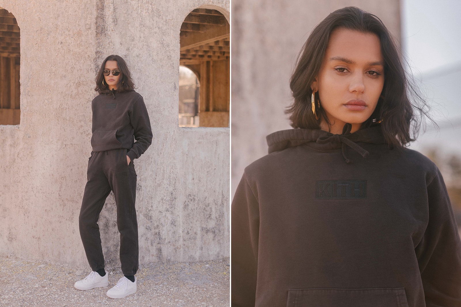 KITH Military Collection Lookbook Hailey Patch Hoodie Sweatpants Black