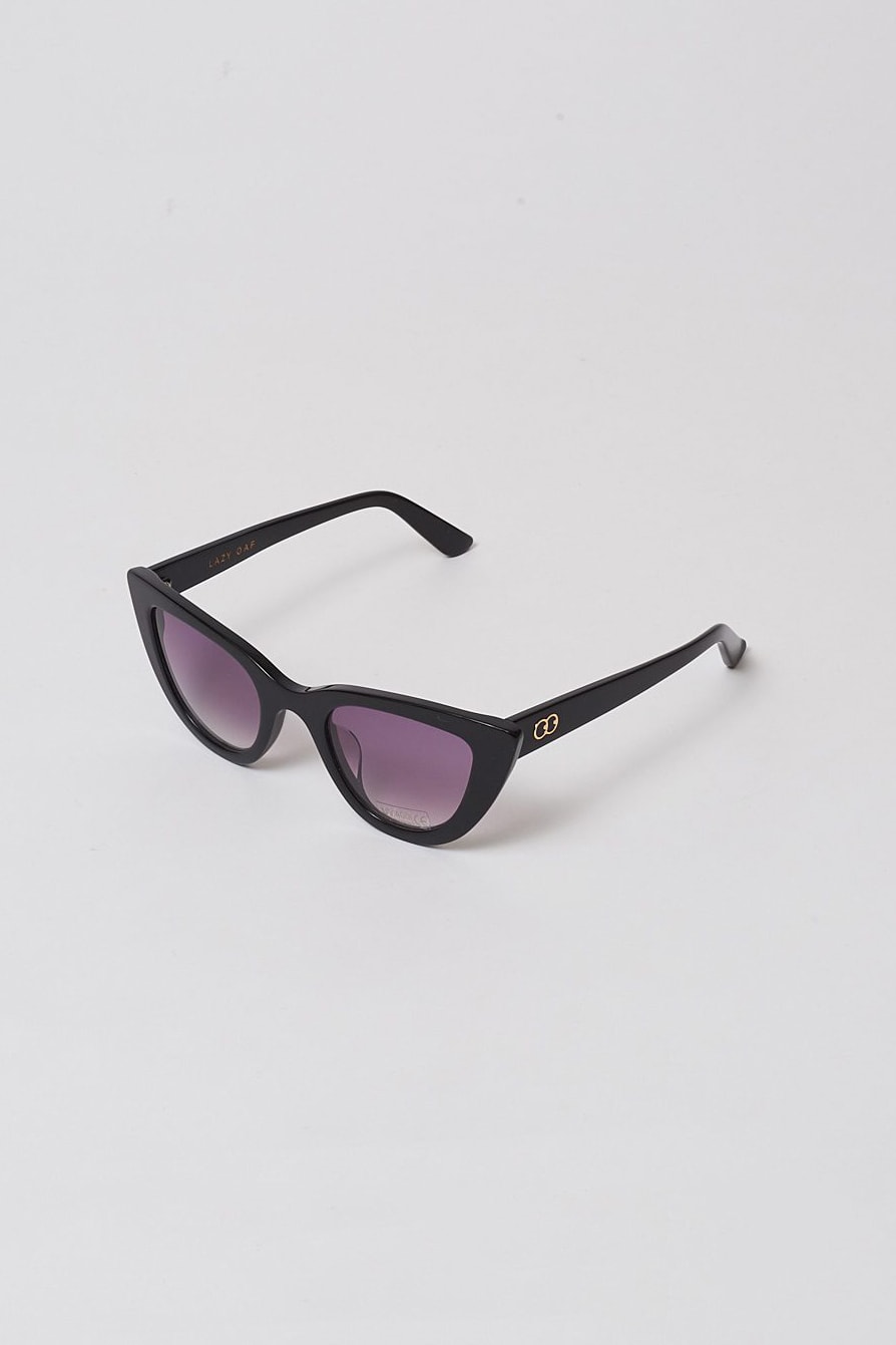 lazy oaf debut sunglasses collection london cat eye black