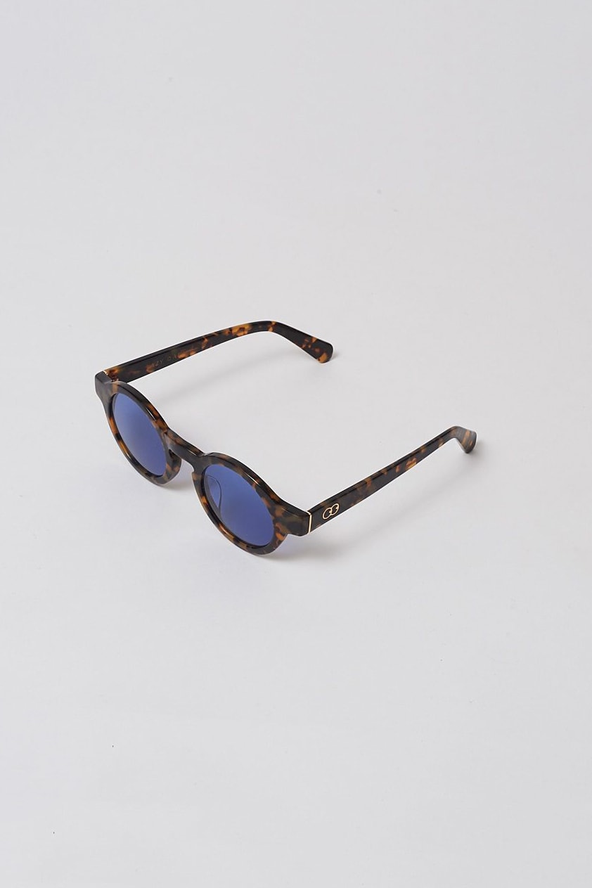 lazy oaf debut sunglasses collection london black round blue shade tint