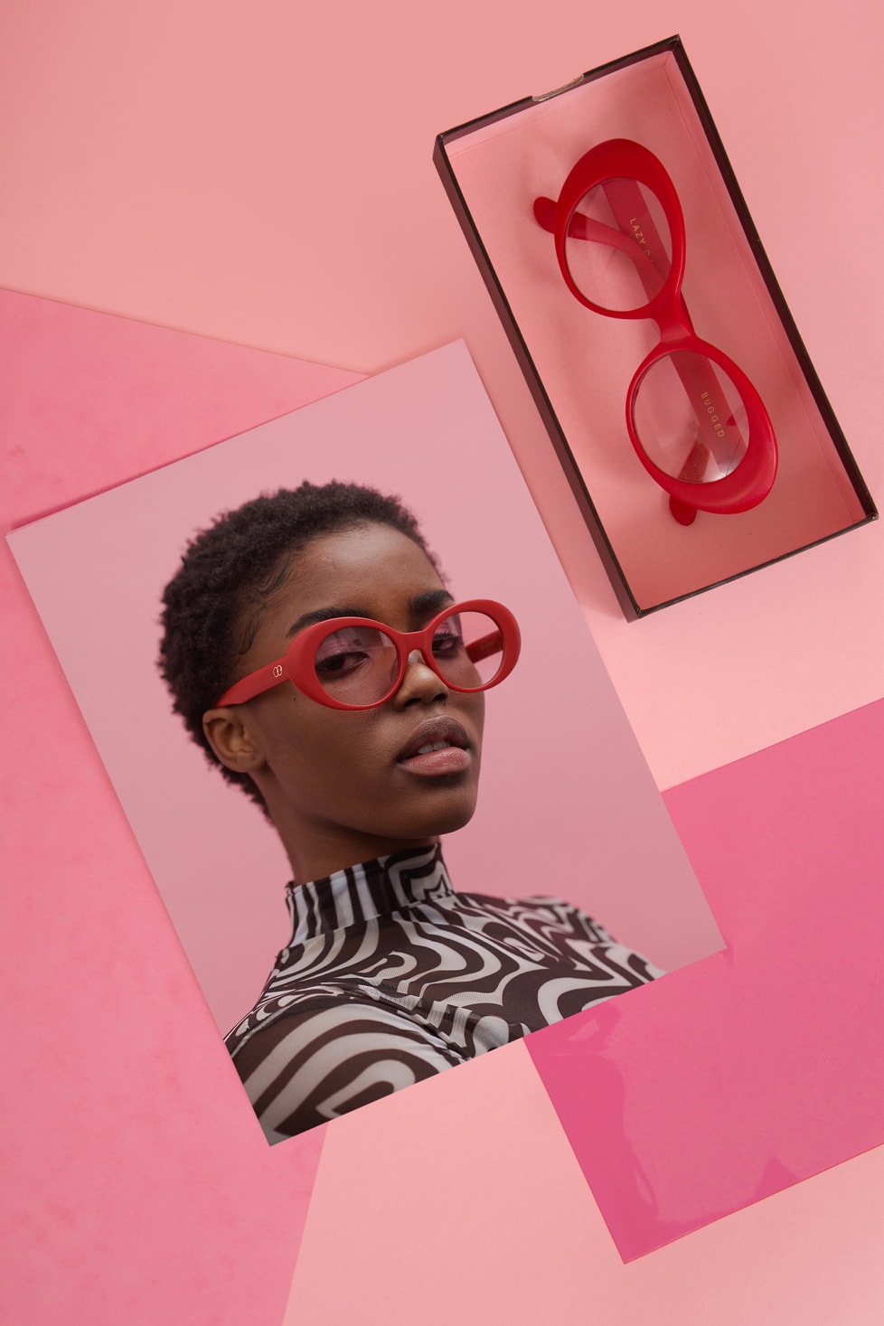 lazy oaf debut sunglasses collection london red oval