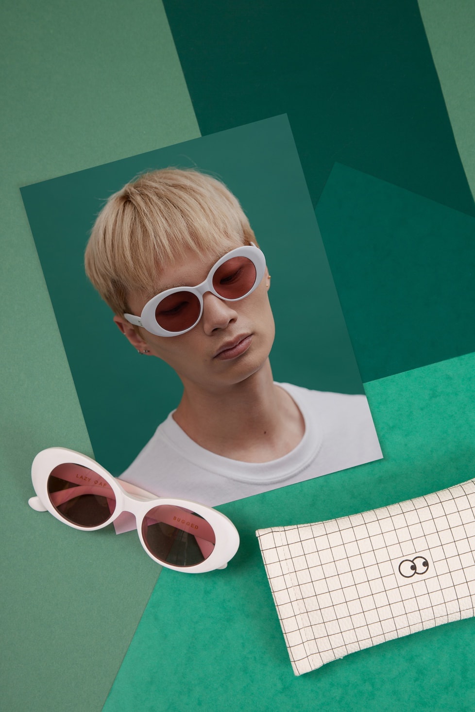 lazy oaf debut sunglasses collection london white oval