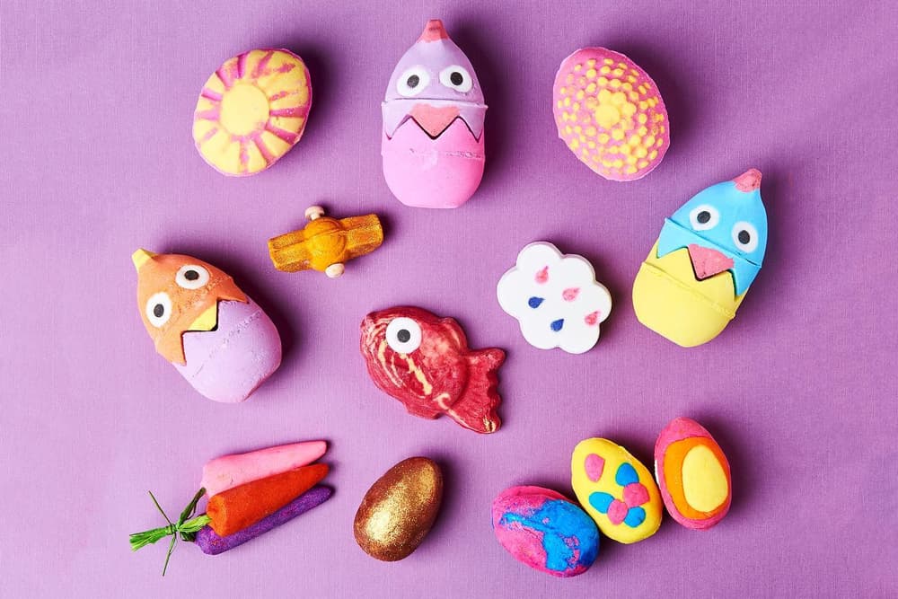 Lush Cosmetics Easter Bathbomb Collection Egg Bubble Bath Glitter Cute Adorable