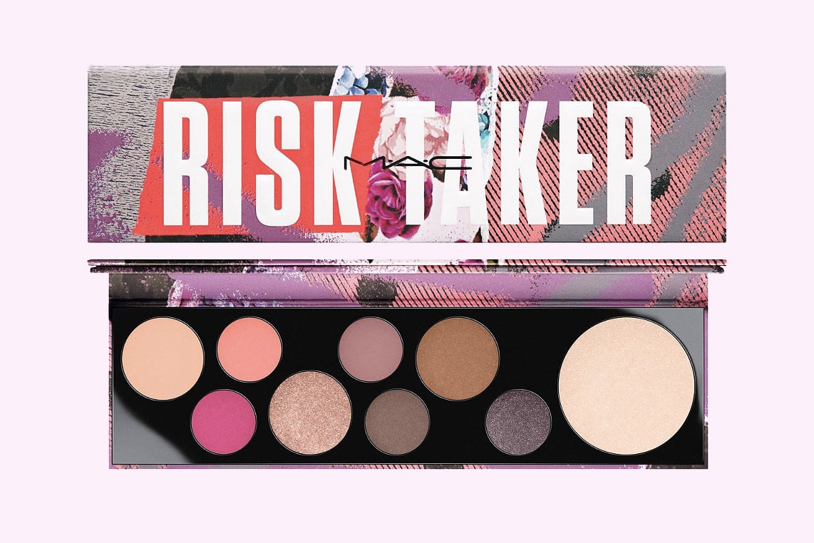 MAC Risk Taker Eyeshadow Palette highlighter 90s shimmery cosmetics  personality girls makeup beauty where to buy