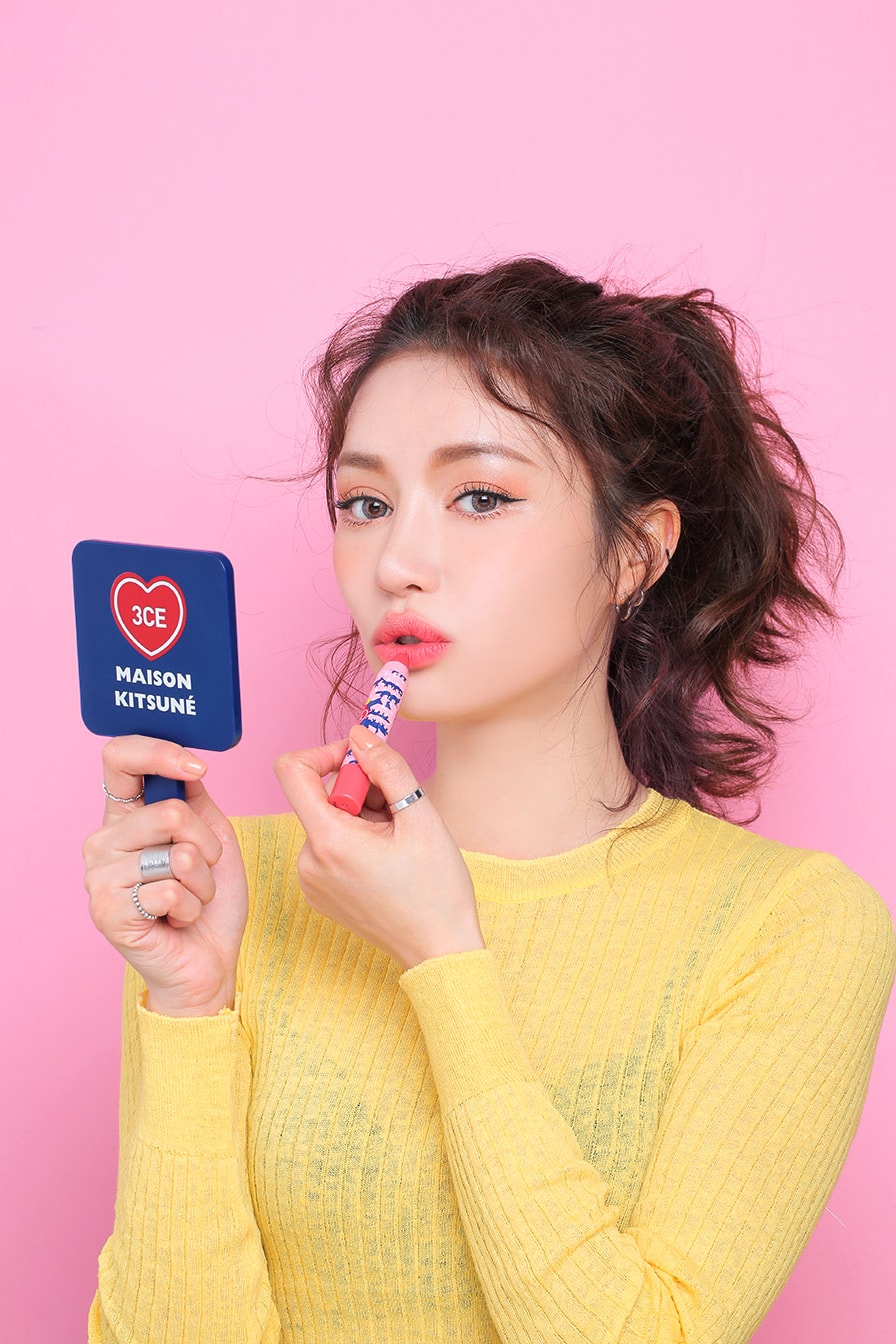Maison Kitsuné 3CE Stylenanda Makeup Collection Korean Beauty Mirror Lip Crayon