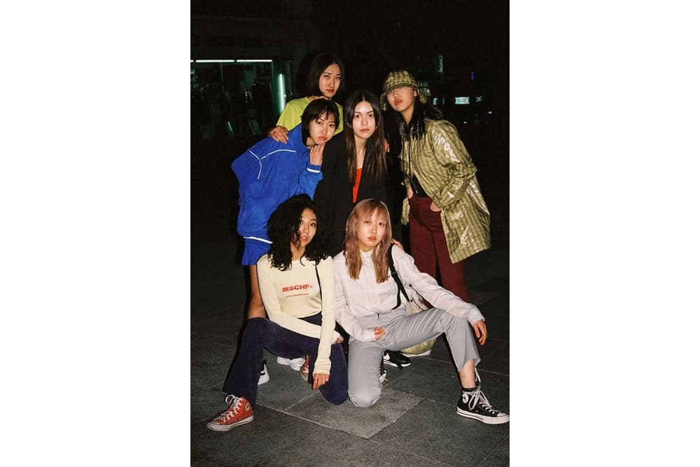 MISCHIEF's Spring/Summer 2018 Lookbook Streetwear Korean Label Fashion Retro Staple Pieces Street Style Girl Gang