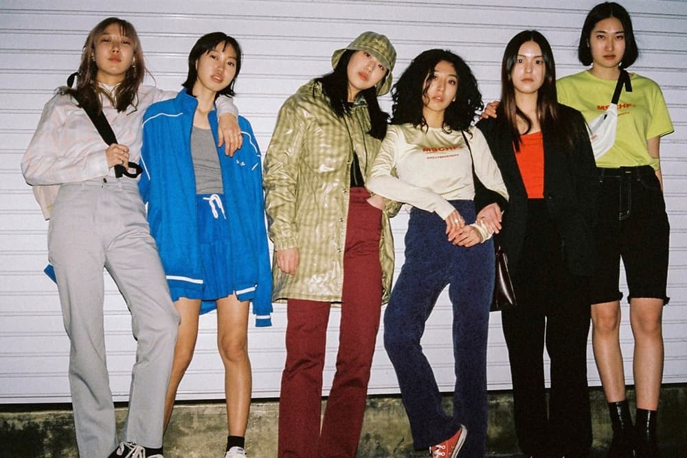 MISCHIEF's Spring/Summer 2018 Lookbook Streetwear Korean Label Fashion Retro Staple Pieces Street Style Girl Gang