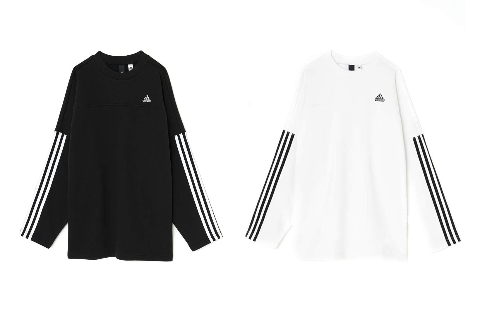 MOUSSY adidas Japan Spring Summer 2018 Collection Oversized Sweat Black White