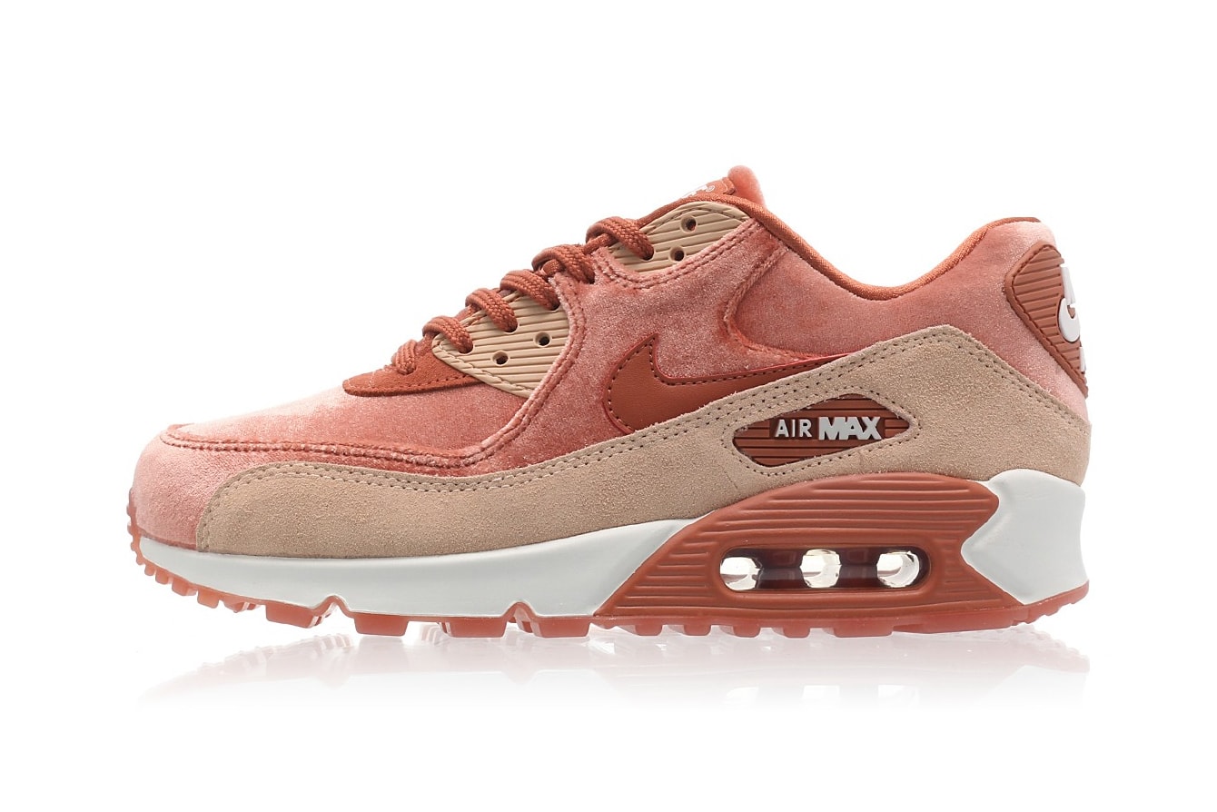 Nike Air Max 90 Dusty Peach Bio Biege Velvet Suede Leather Pink Orange Coral