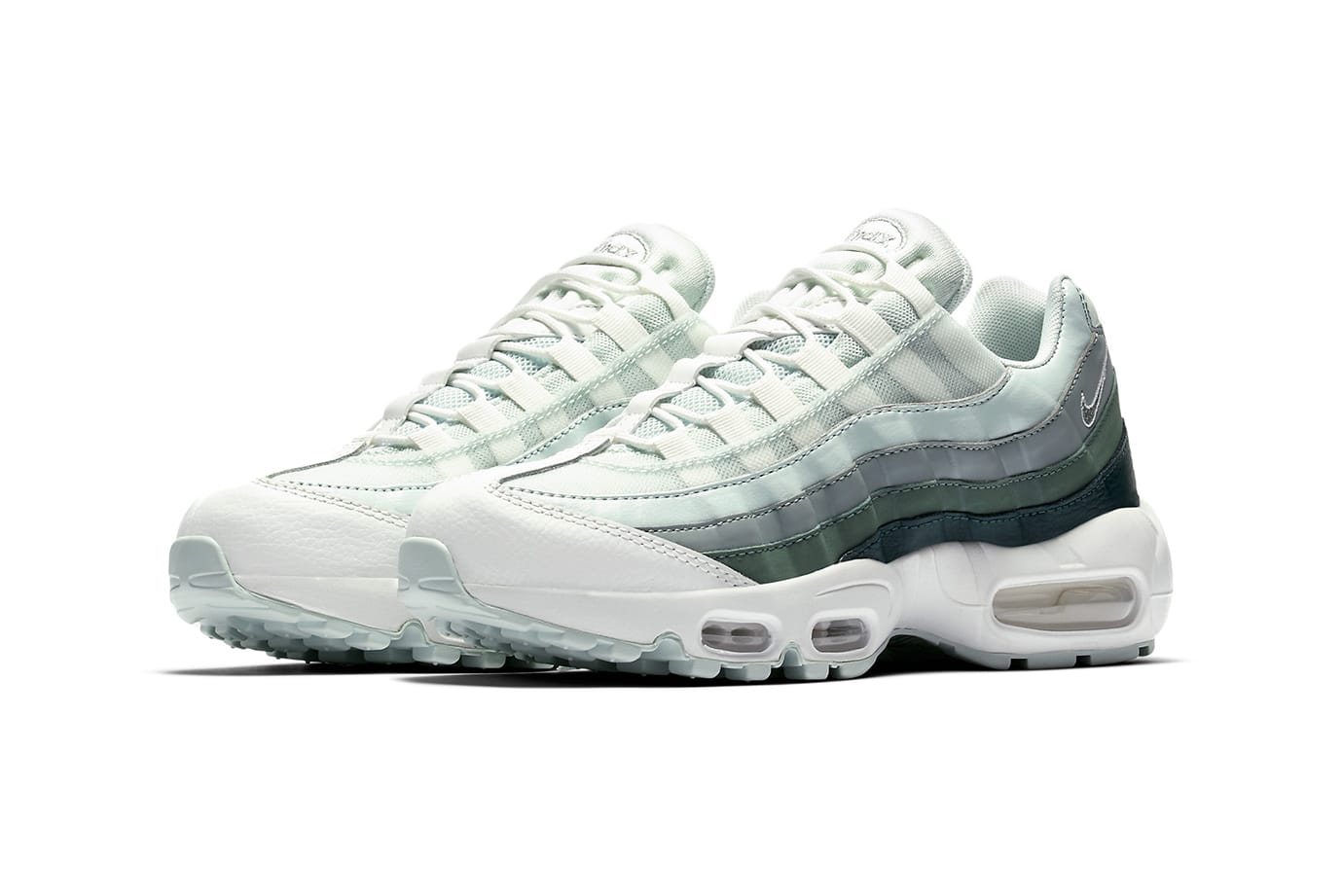 nike blue and grey ombre air max 95 trainers