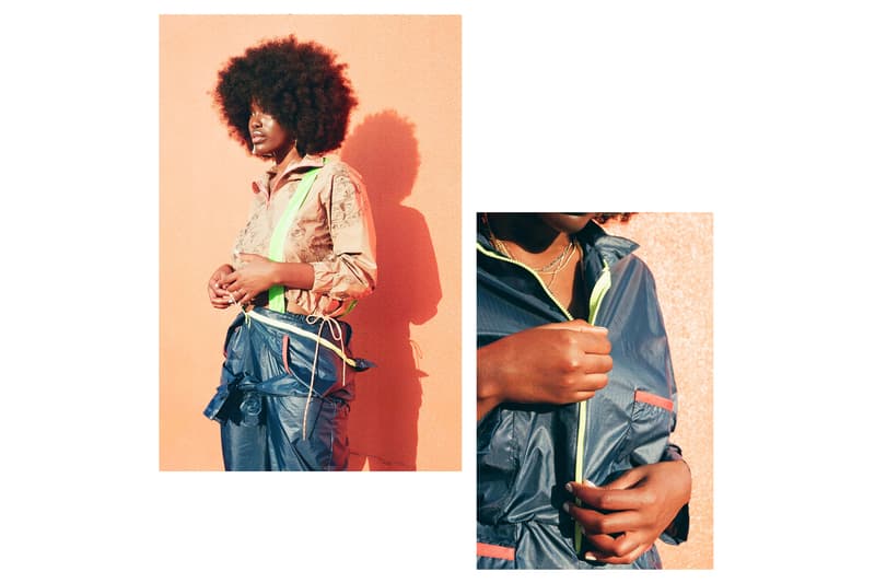 No Sesso x Bephie Capsule Collection Crenshaw Bl Editorial Jacket Tan Green Blue