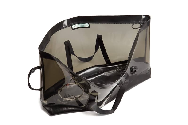 Off-White™ Black PVC Oversized bird-buckle tote Bag Translucent See Through Transparent Plastic Large unisex mens womens where to buy matchesfashion.com