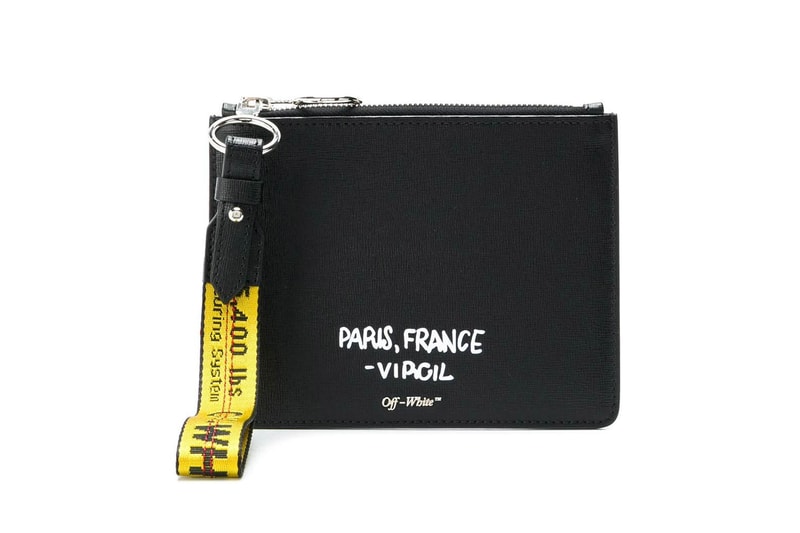 Off-White c/o Virgil Abloh Sculpture Block Pouch Leather Bag in Black