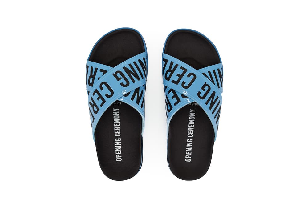 Opening Ceremony Colorful Rubber Slides Sandals Ace Green White Red Blue Black Strap Summer Spring Shoe