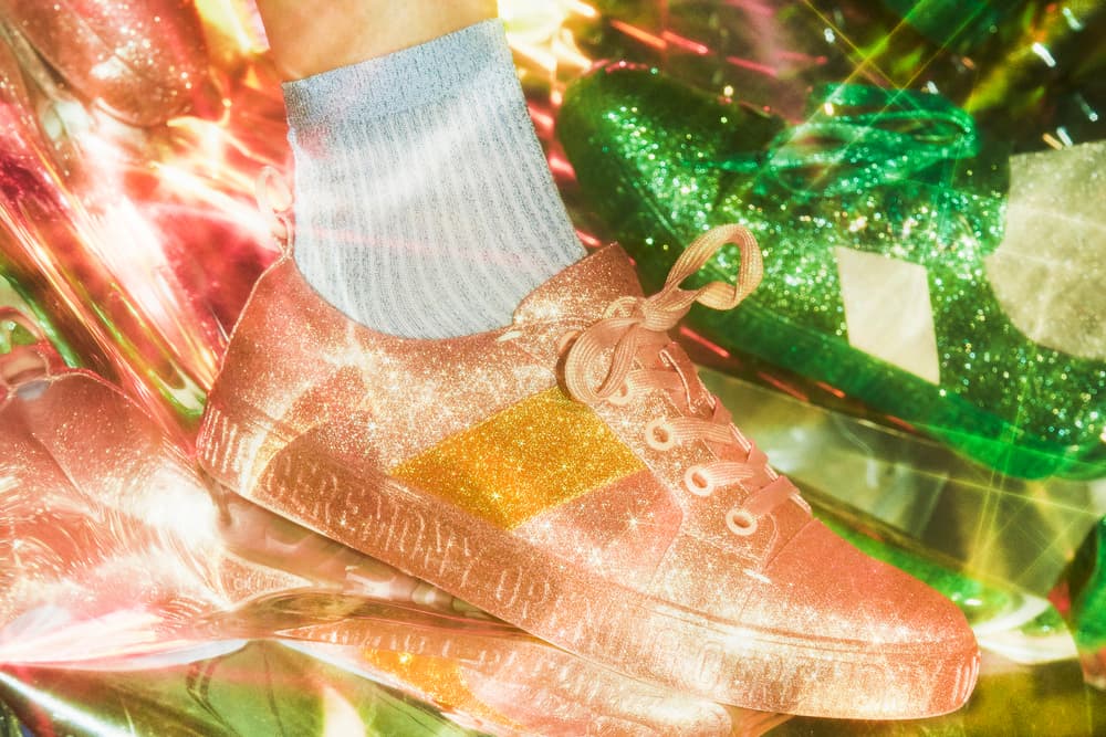 Opening Ceremony Glitter La Cienaga Sneakers Closer Look Pink Green Blue