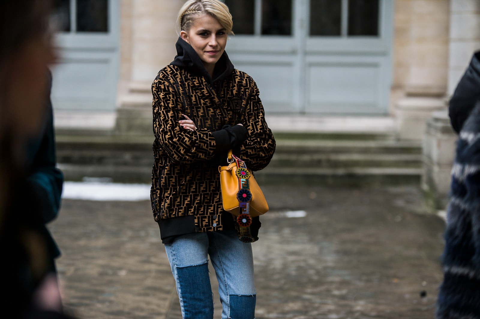 Paris Fashion Week 2018 Streetsnaps Women Fendi Bag Coat