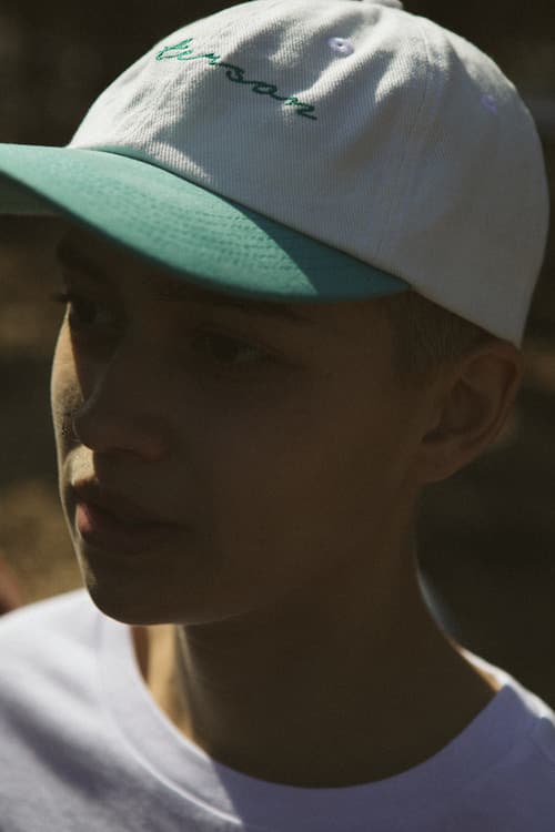 Paterson Spring/Summer 2018 Lookbook Archie Hat White Tide Green