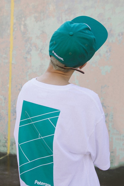 Paterson Spring/Summer 2018 Lookbook Hat T-Shirt White Tide Green
