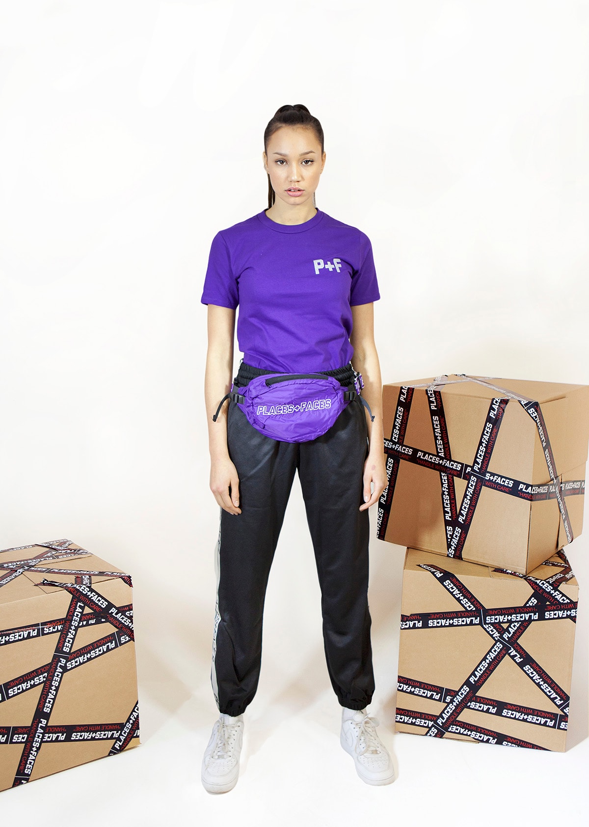 Places+Faces Spring/Summer 2018 Lookbook Shirt Fanny Pack Purple