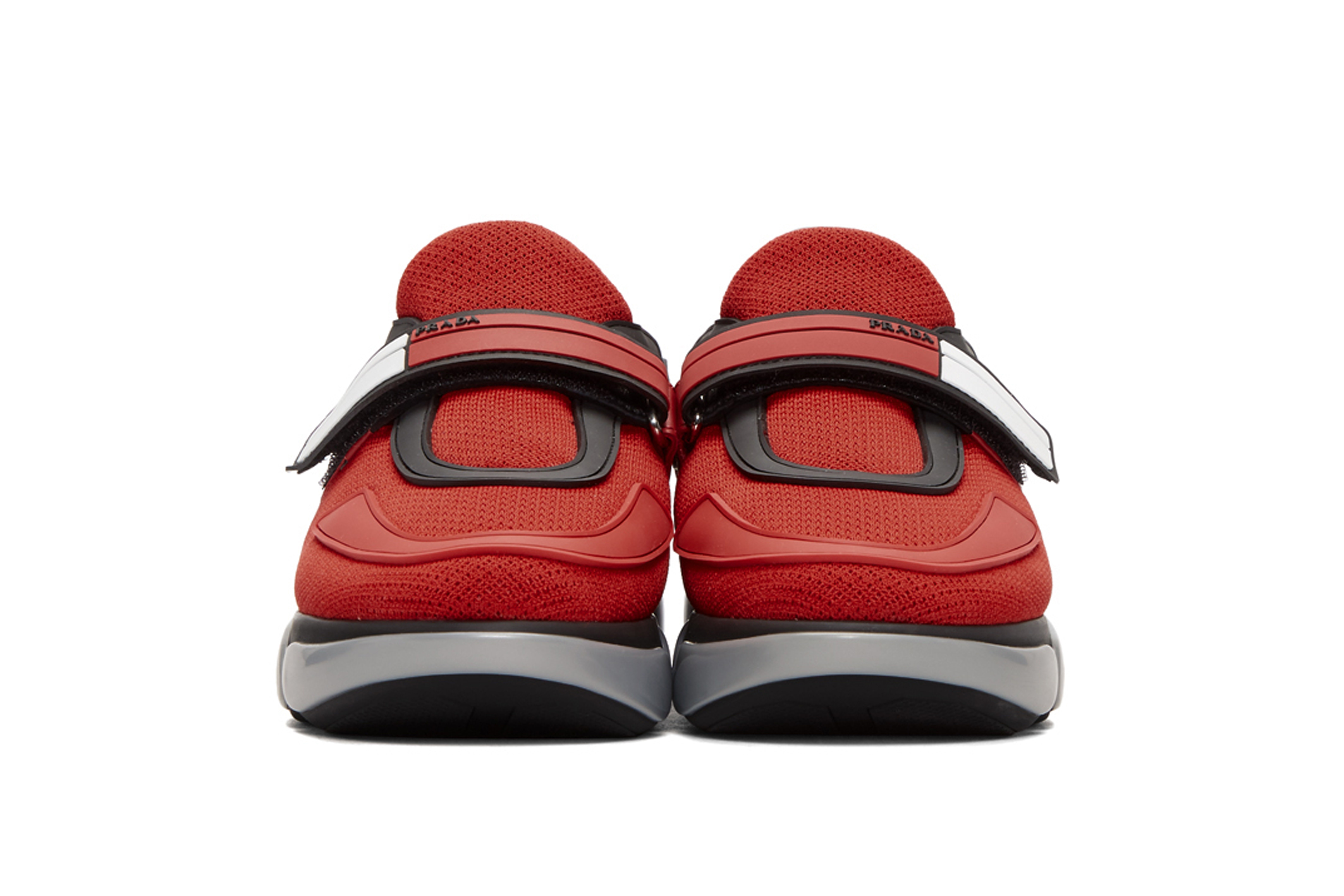 Prada Cloudbust Sneaker in Black and Red Grey Colorway Instagram Shoe Streetwear Street Style Miuccia Prada