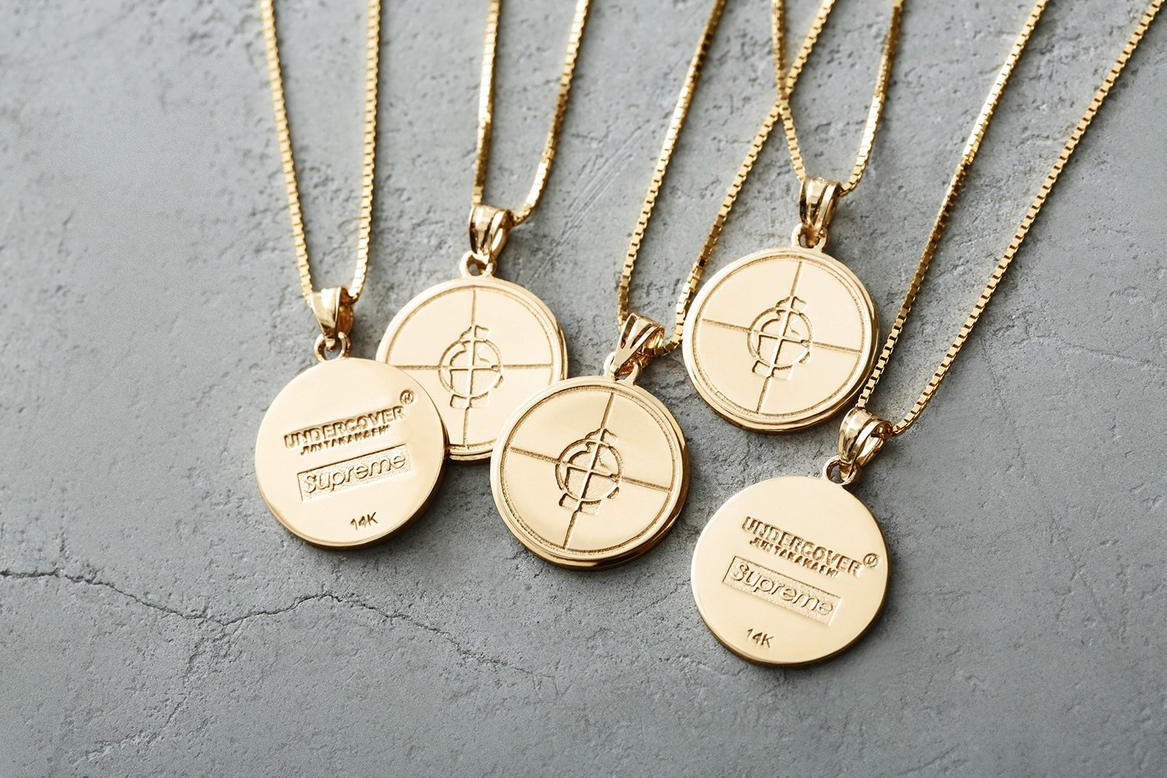 Supreme Public Enemy UNDERCOVER Gold Jewelry